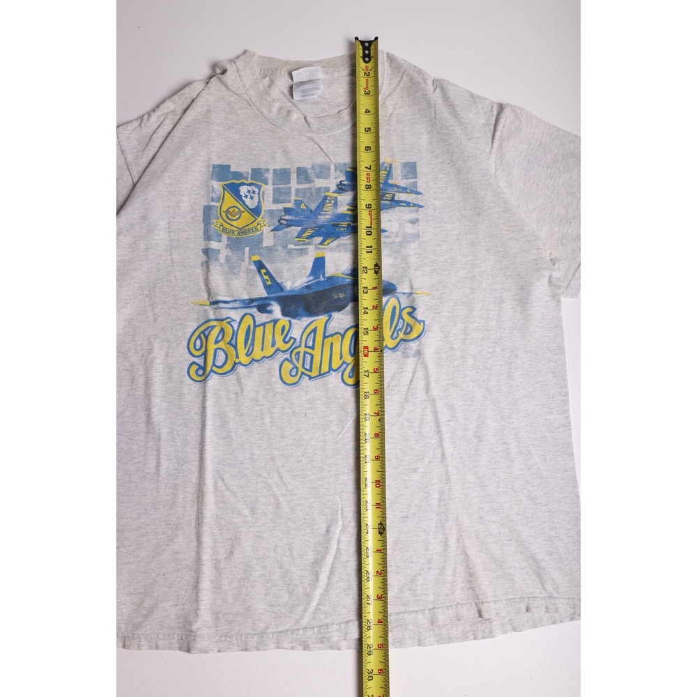 Vintage Port and Company Blue Angels US Navy T-Shirt Gray XL Double Sided - Picture 6 of 6